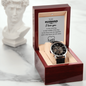 To My Husband | Men's Openwork Watch with Mahoganey Box