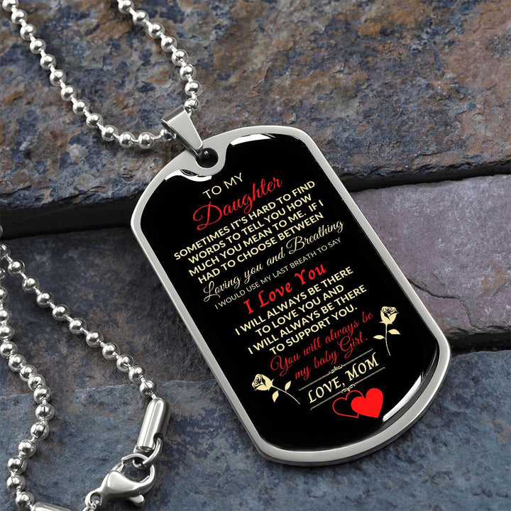 Black and shop gold dog tag
