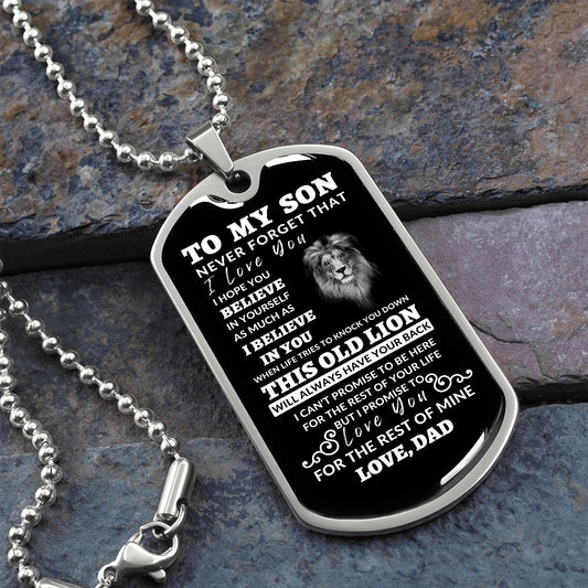 To My Son | Always Have Your Back | Dog Tag