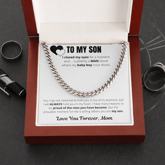 To My Son | Mom | Cuban Link Chain