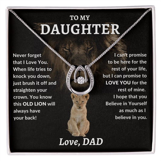 To My Daughter | Old Lion | Lucky in Love Necklace