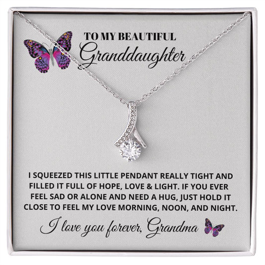 To My Beautiful Granddaughter | Alluring Beauty Necklace