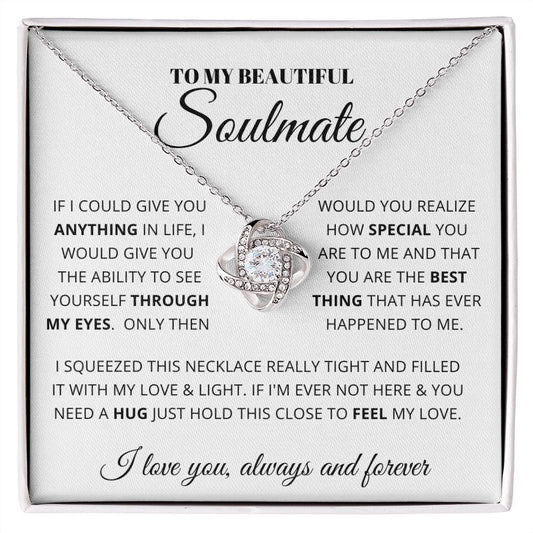 To My Beautiful Soulmate | Love Knot Necklace