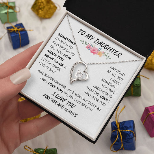 To My Daughter | Forever and Always | Forever Love Necklace